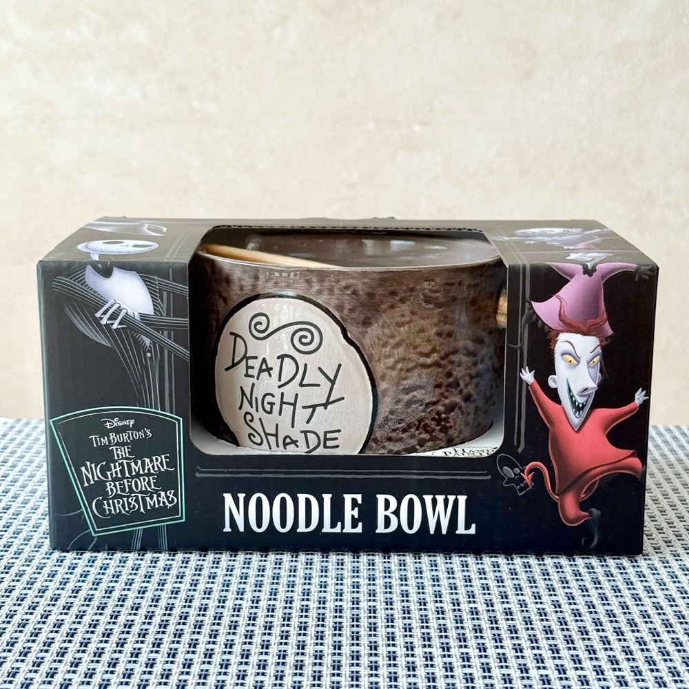 Disney’s Nightmare Before Christmas DEADLY NIGHTSHADE Bowl & Chopsticks NEW!